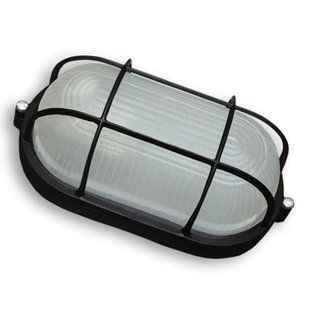 Світильник настінний Ecostrum МС-1152 60w овал чорний з решіткою (72274)