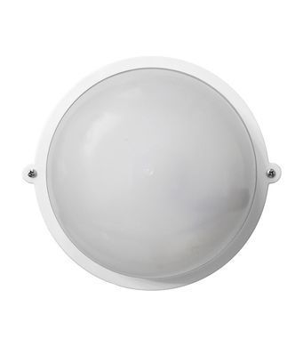 Світильник настінно-стельовий Ecostrum НПП-65 коло білий опал.ПП-1001-07-0/6 LED-12w з датчиком руху