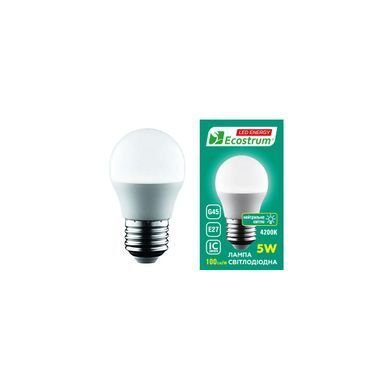 Лампа світлодіодна Ecostrum G45 5W Е27 4200K (74705)